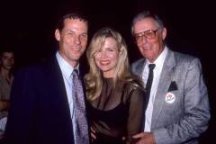 WESTWOOD, CA - JUNE 19:   Actress Kim Basinger, brother and father Donald attend the "Batman" Westwood Premiere on June 19, 1989 at the Mann Village & Bruin Theatres in Westwood, California. (Photo by Ron Galella, Ltd./Ron Galella Collection via Getty Images)