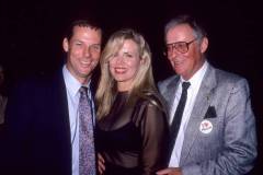 WESTWOOD, CA - JUNE 19:   Actress Kim Basinger, brother and father Donald attend the "Batman" Westwood Premiere on June 19, 1989 at the Mann Village & Bruin Theatres in Westwood, California. (Photo by Ron Galella, Ltd./Ron Galella Collection via Getty Images)